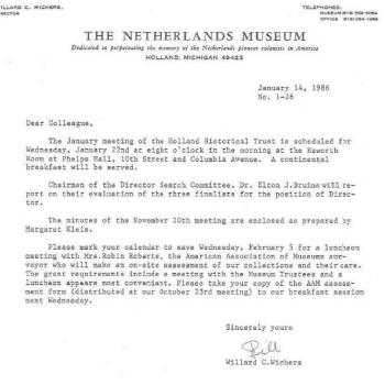 Museum Minutes, Reports, By-Laws and Correspondence