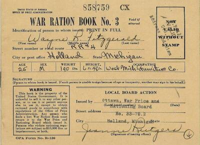 card, war ration 