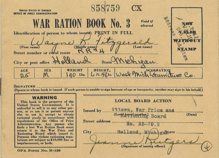 card, war ration 