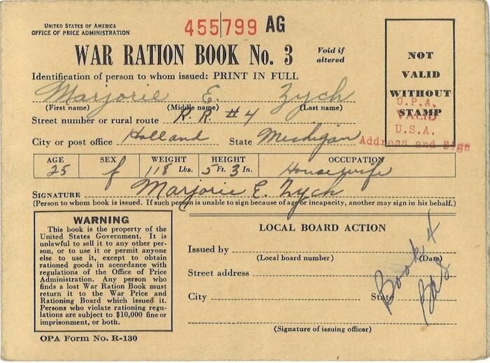 book, war ration