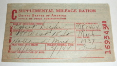 card, mileage ration