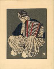 Print, 'Dutch Man Playing Concertina'