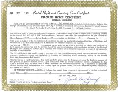 certificate, burial