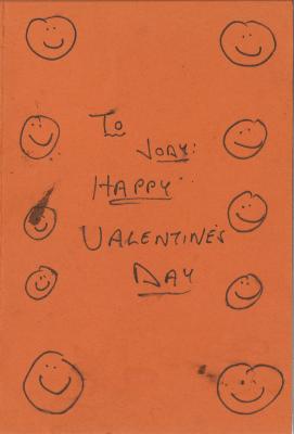 Card, "Happy Valentines Day"