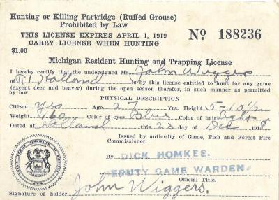 hunting license