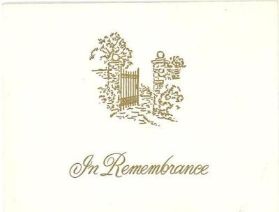 card, memorial  