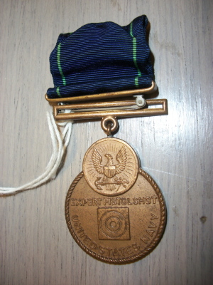 Commemorative Medal, 'Expert Pistol Shot, US Navy'