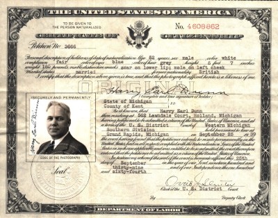 certificate, citizenship