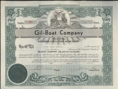 certificate, stock